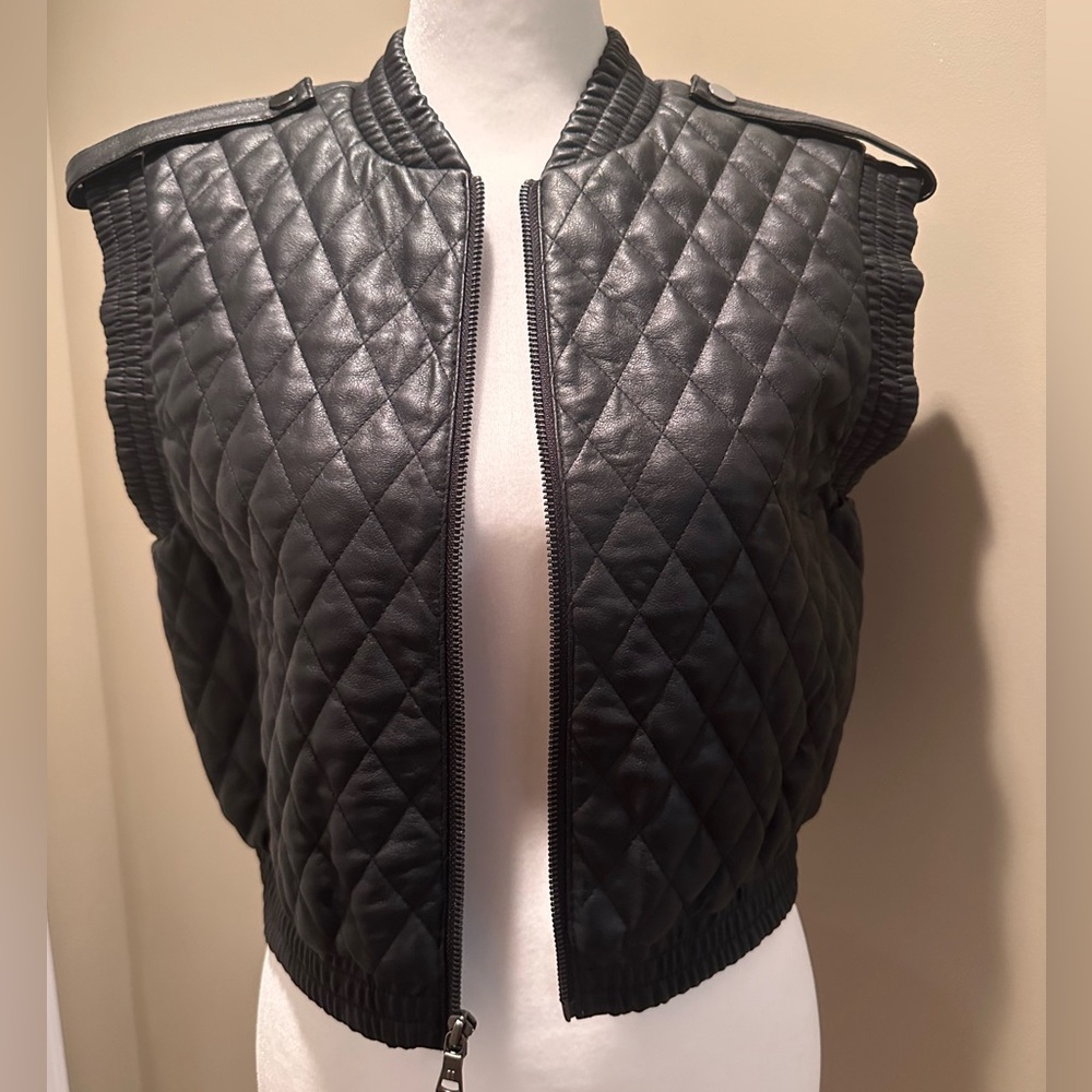 Bcbg Leather Vest, Size S (New)
